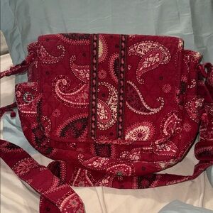 Vera Bradley Red Paisley Crossbody Bag